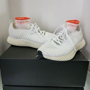 Adidas AlphaEdge 4D x Stella McCartney Core White True Orange Size 9